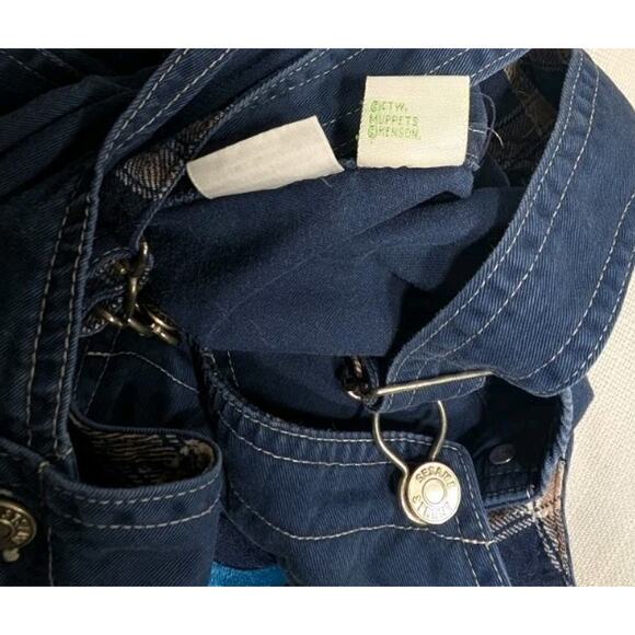 Vintage Sesame Street Toddler Overalls Sz 2T Cookie Monster 90s Dungarees - Picture 9 of 9